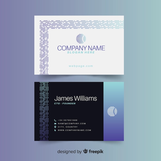 Free vector business card template