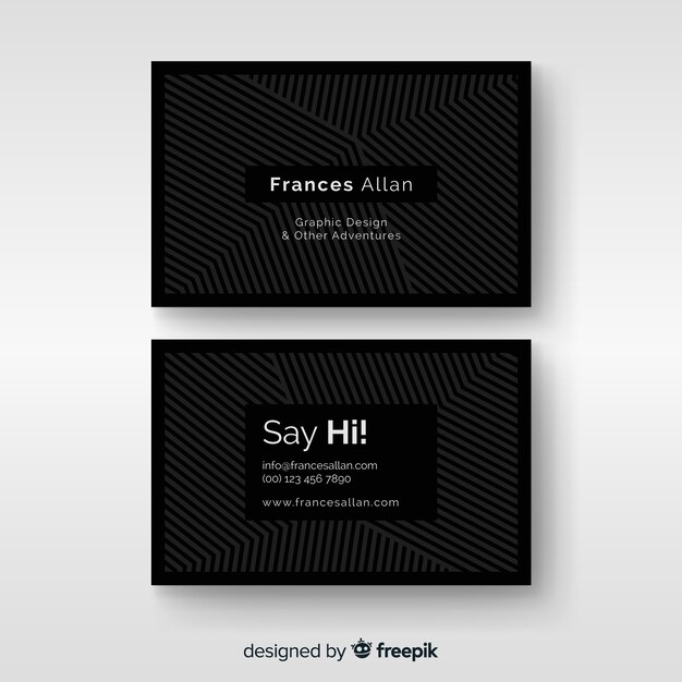 Business card template