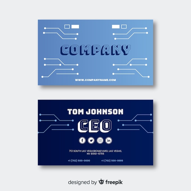 Free vector business card template