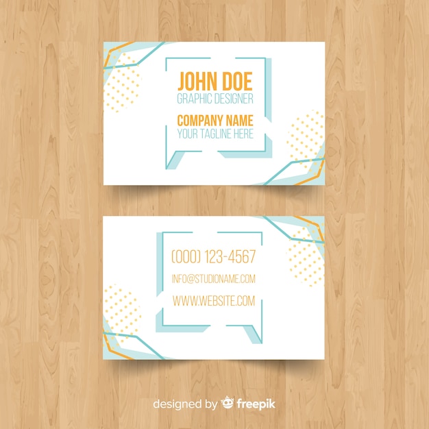 Business card template