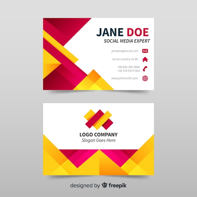 Free vector business card template