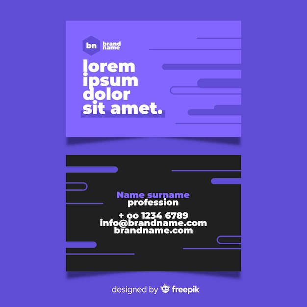 Free vector business card template