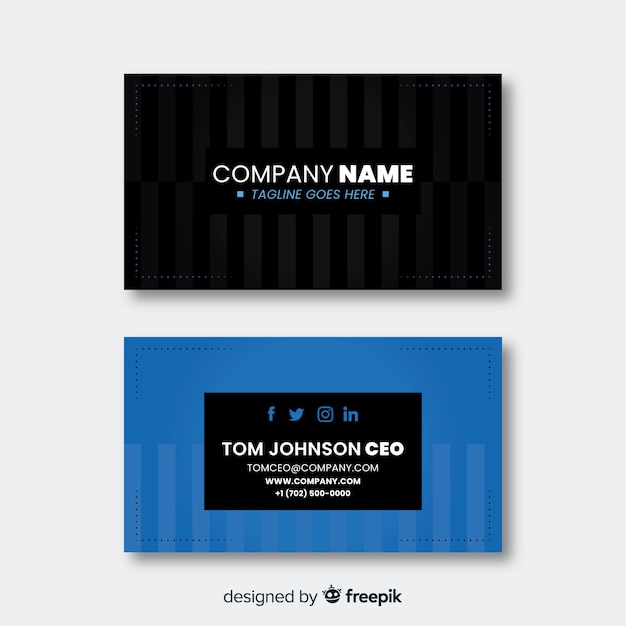 Free vector business card template