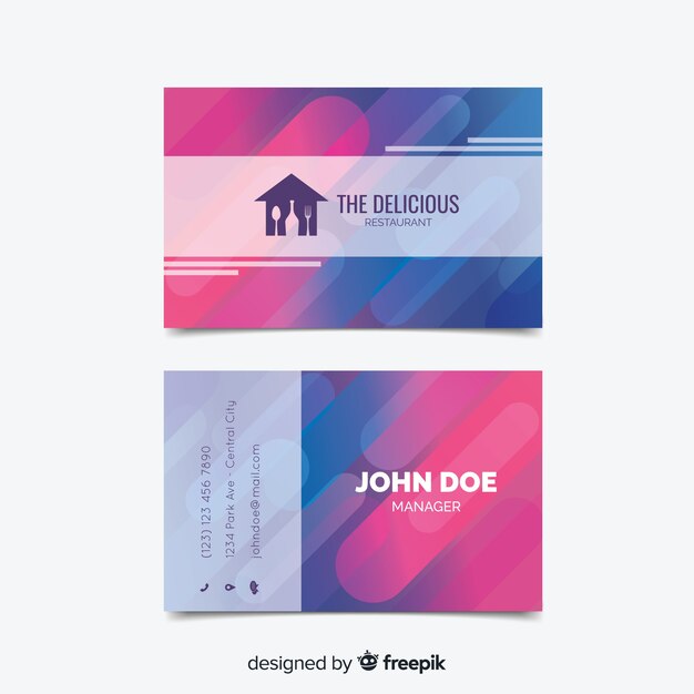 Free vector business card template