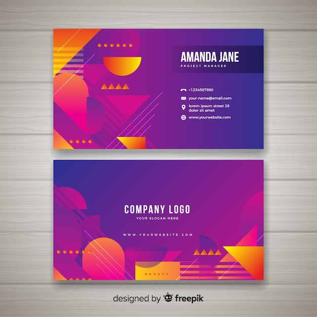 Business card template