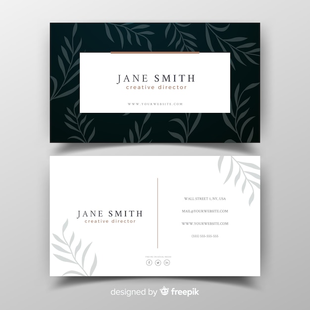 Free vector business card template