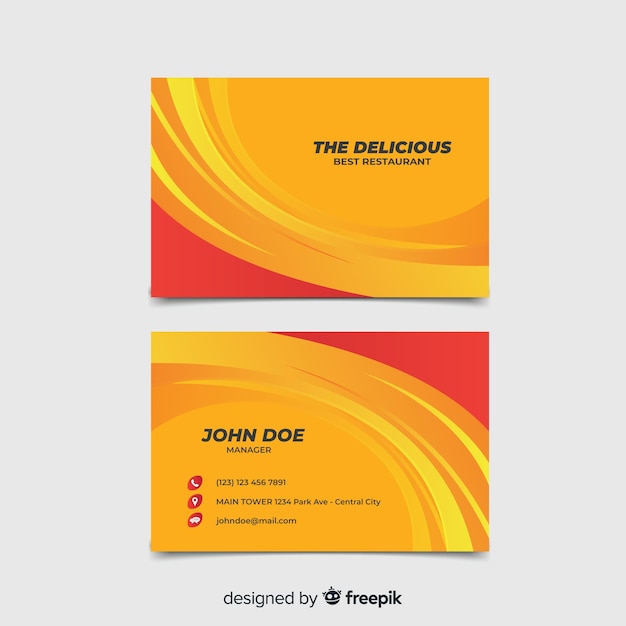 Business card template