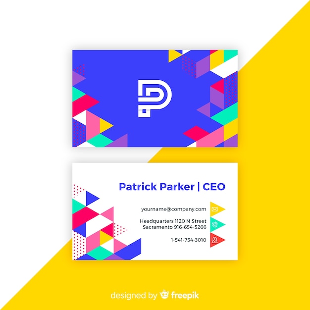 Free vector business card template