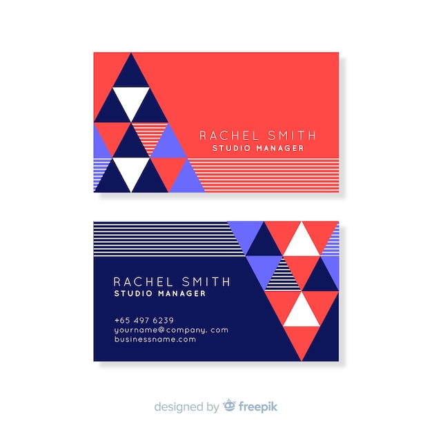 Free vector business card template