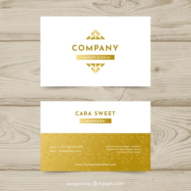 Free vector business card template