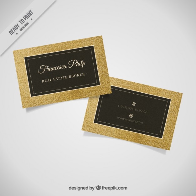 Business card in vintage style