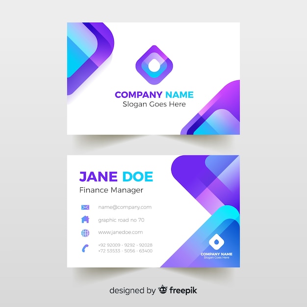 Business card with abstract design template