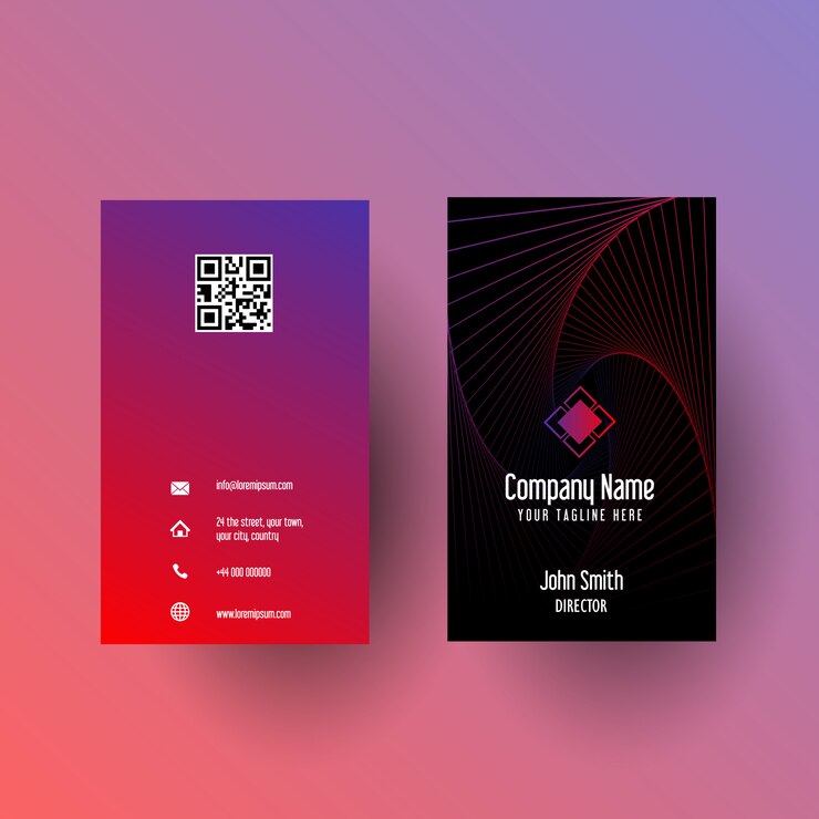 Free Vector business card with an abstract design