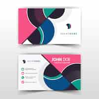 Free vector business card with abstract detailed