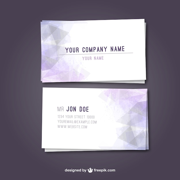 Business card with abstract geometric