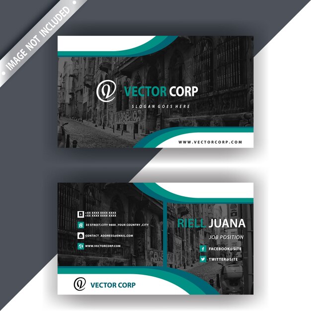 Business card with dark design