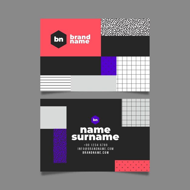 Business card with different shapes