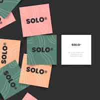 Free vector business card with distorted lines