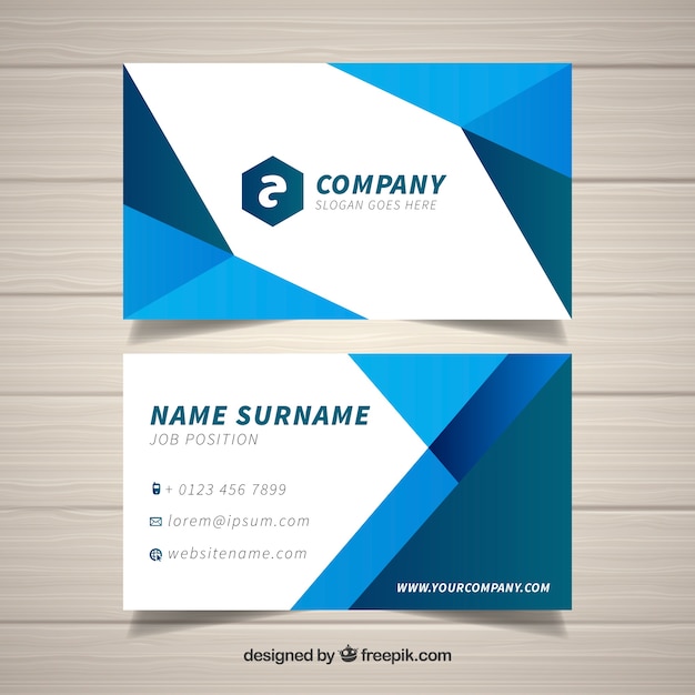 Business card with geometric style