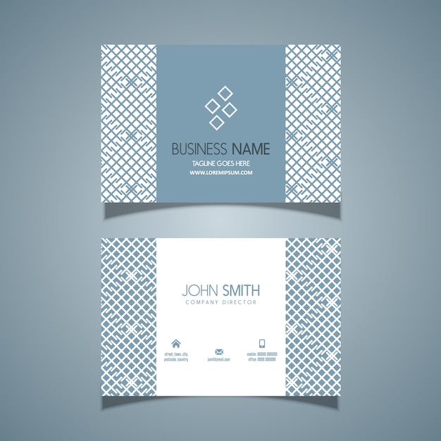 Business card with a pattern design