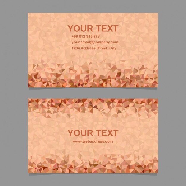 Free Vector business card with polygonal shapes