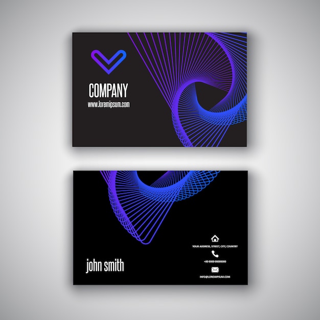 Business card with retro design