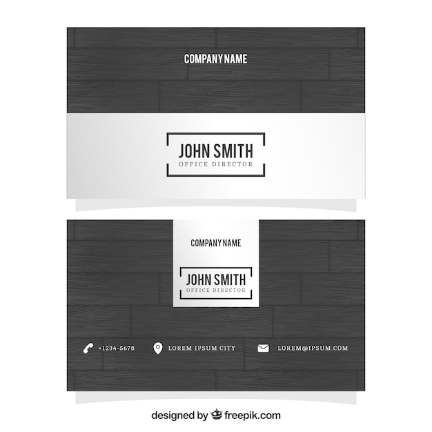 Free vector business card with texture