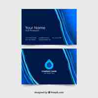 Free vector business card wtih colorful styel