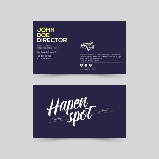 Business card young design