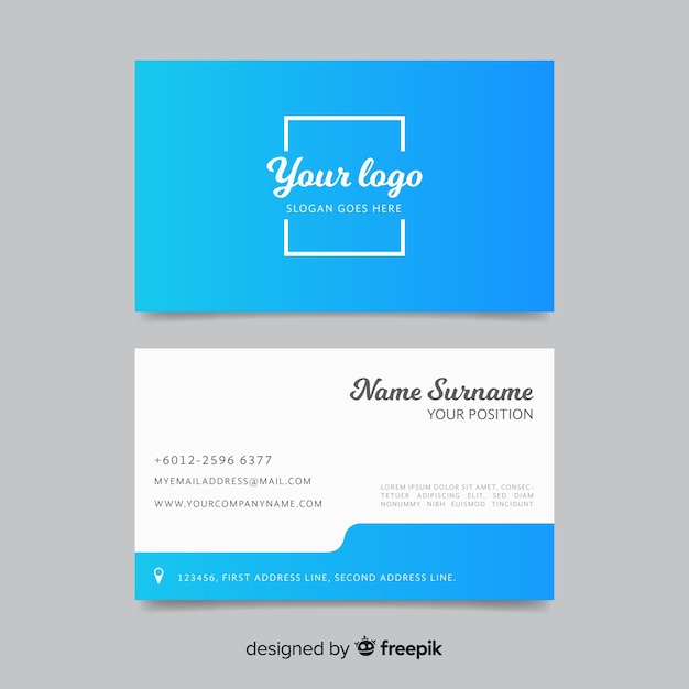 Free vector business card