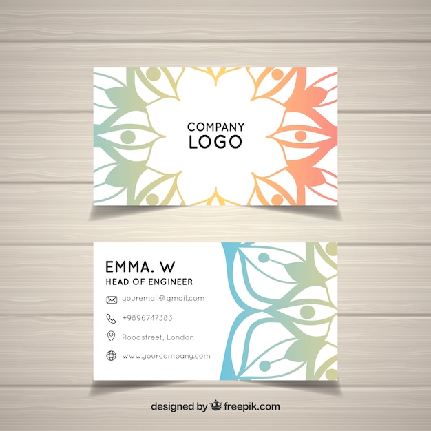 Free vector business card