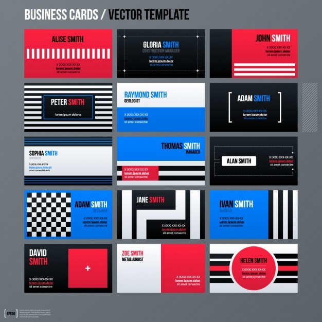 Business cards collection