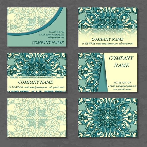 Free Vector business cards collection
