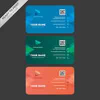 Free vector business cards template design