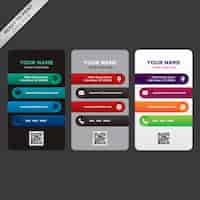 Free vector business cards template design
