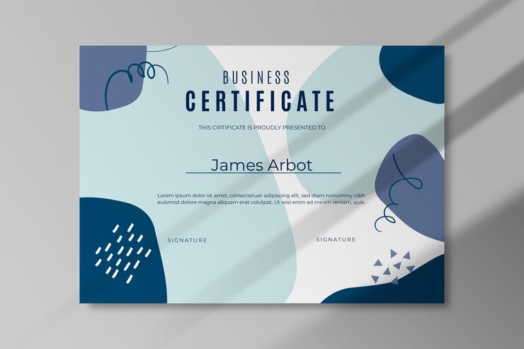 Free Vector business certificate template