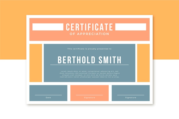 Free vector business certificate template