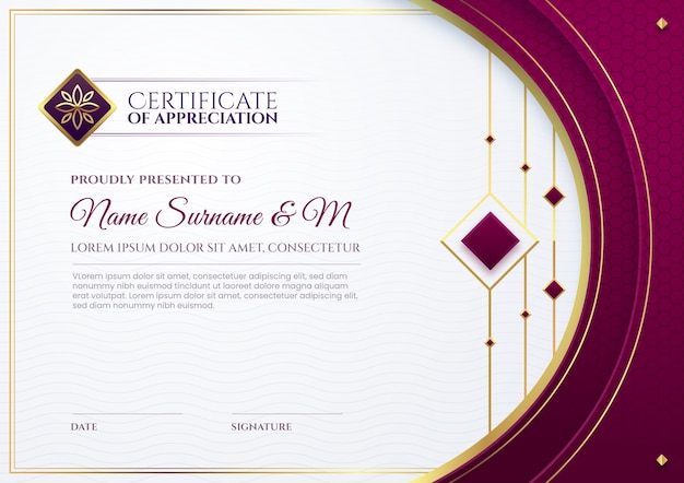 Business certificate template