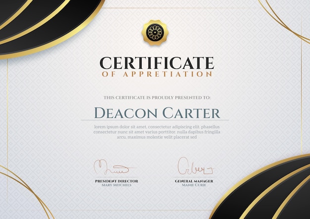 Free vector business certificate template