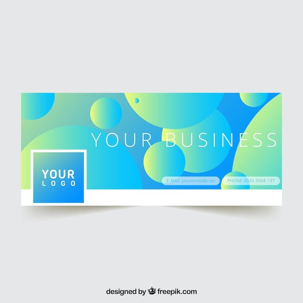 Free vector business circles facebook cover