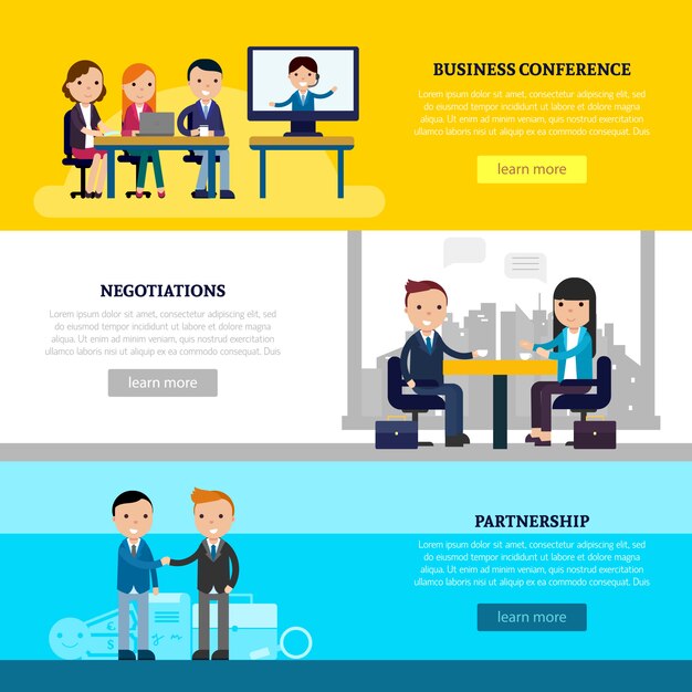 Business Collaboration Horizontal Banners