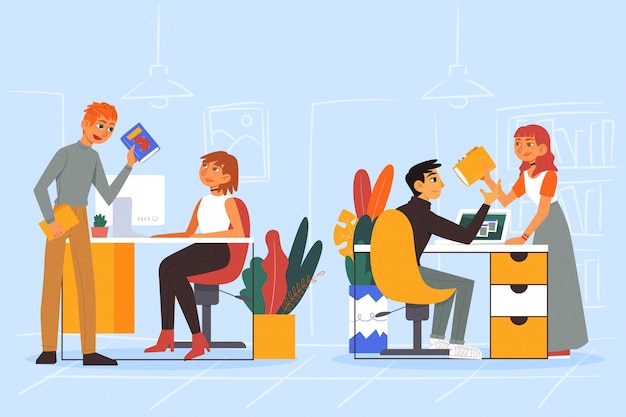 Free vector business colleagues illustration