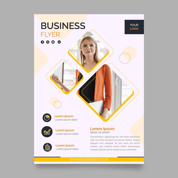 Business colorful flyer design template