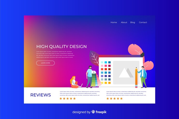 Free Vector business colorful gradient landing page 