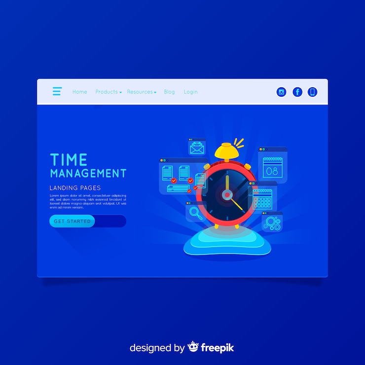 Free Vector business colorful landing page