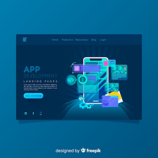 Business colorful landing page