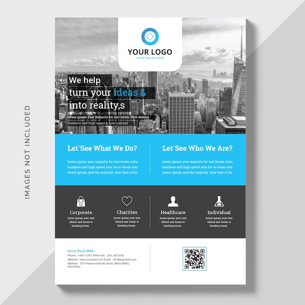 Free vector business commercial brochure