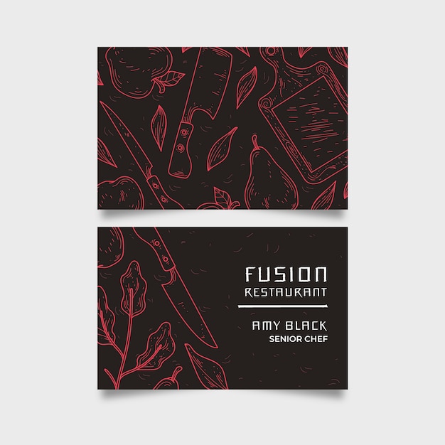Business company card fusion restaurant