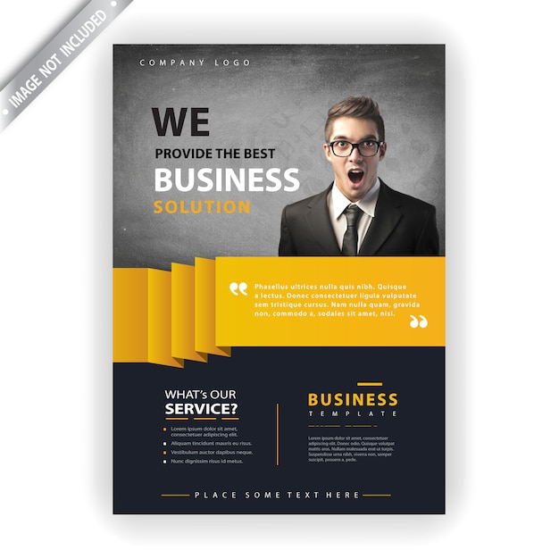 Free vector business company flyer template