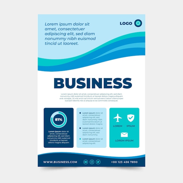 Business company poster design template